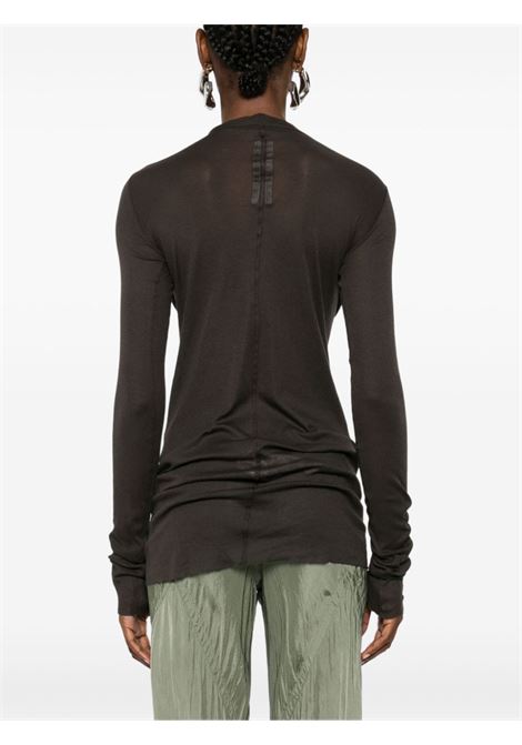 Grey semi-sheer long-sleeved top Rick Owens - women RICK OWENS | RP02D3202MR78